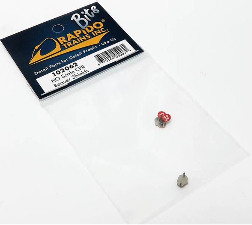Rapido Bits 102062 - HO Scale CPR Beaver Shield Logos (4pcs)
