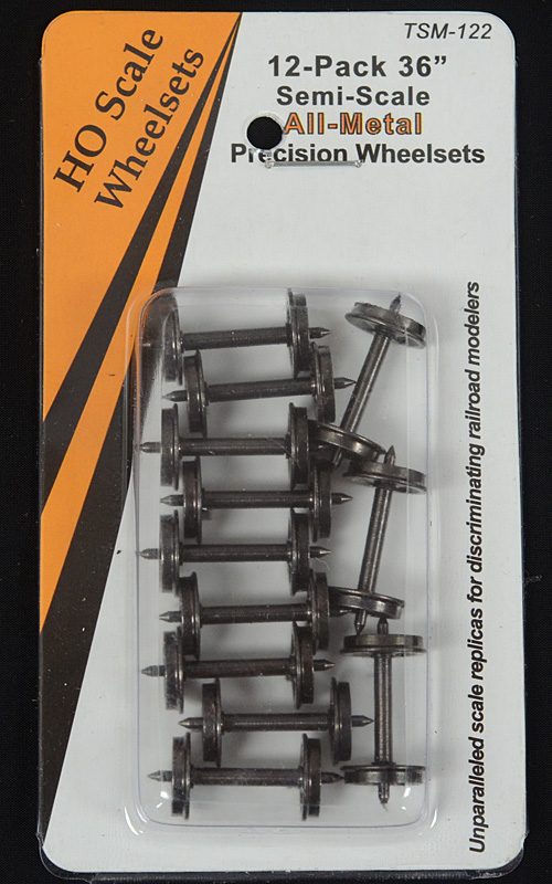 Tangent Scale Models HO 122 36in Semi-Scale All Metal Precision Wheelsets-12pk
