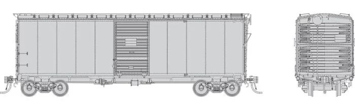 Rapido 180099 - HO 1937 AAR 40Ft Boxcar - Square Corner Ends - Undecorated Car