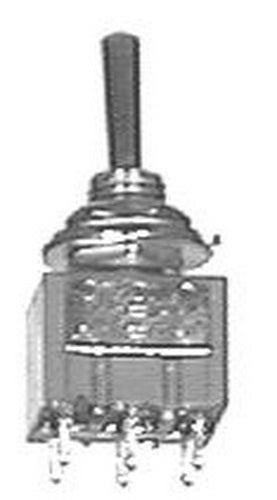 Circuitron 9122-02 - Miniature Switches -- DPDT On-Off-On Momentary