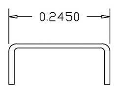 Cal Scale 508 HO - Grab Irons (.012 inch Wire) - Scale 21 inch Straight - pkg(20)