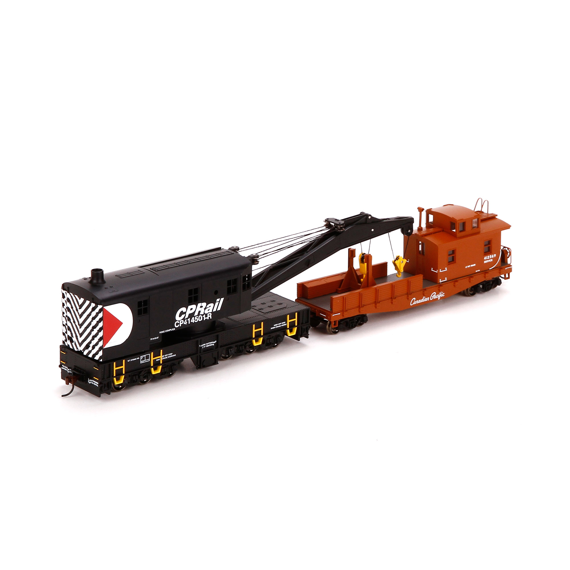 Athearn 7525 HO - RTR 200-Ton Crane w/Tender - CPR