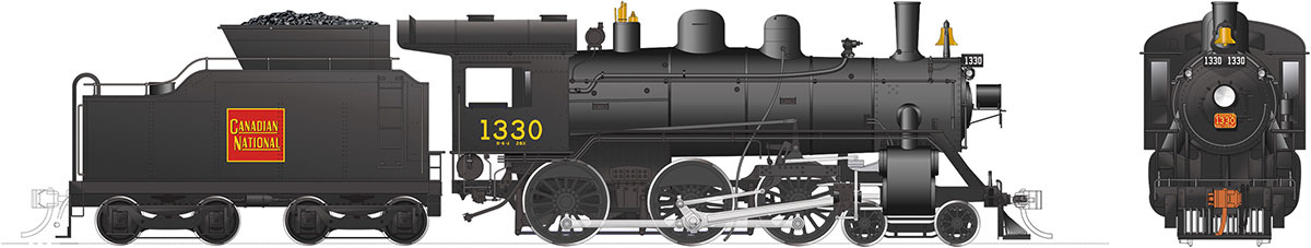 Rapido 603510 - HO H-6-D - DCC & Sound - Canadian National Railway (Straight Wafer) #1330