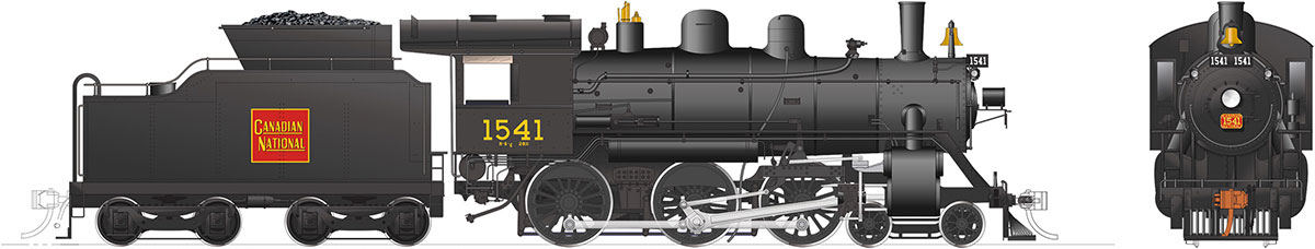 Rapido 603516 - HO H-6-G - DCC & Sound - Canadian National Railway (Straight Wafer) #1541