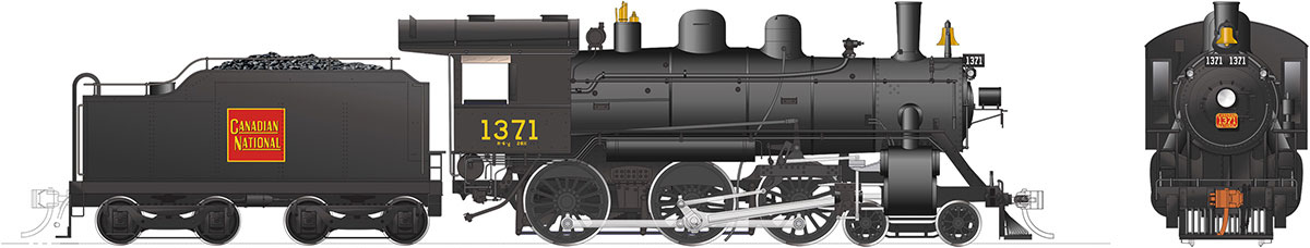 Rapido 603511 - HO H-6-G - DCC & Sound - Canadian National Railway (Straight Wafer) #1371