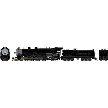 Athearn Genesis G71655 HO 4-8-2 MT-4 DCC and Sound Southern Pacific Early Scheme #4355