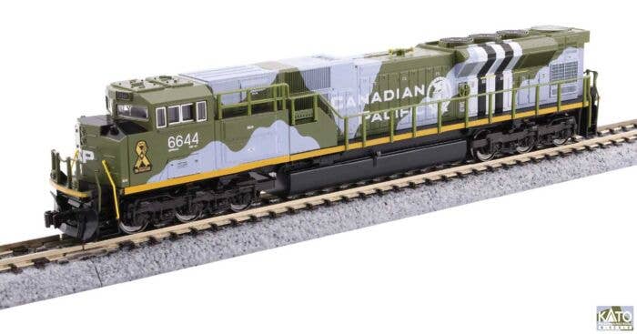 Kato 176-8540S - N Scale EMD SD70ACU - Sound and DCC -- Canadian Pacific #6644 (Military Heritage...
