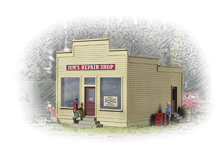 Walthers Cornerstone 3229 - N Jims Repair Shop - Kit