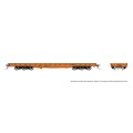 Rapido 199006 - HO Magor 54' Flatcar: Amtrak - Orange - 3 Pack