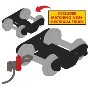 Rapido 102175 - Rapido Bits: HO Track-Powered EOT Flasher + Trucks: Red + 33 inch wheels