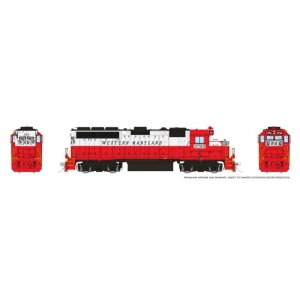 Rapido 1078041 - HO EMD GP40 (DC/Silent): Western Maryland - Circus Scheme: #3796