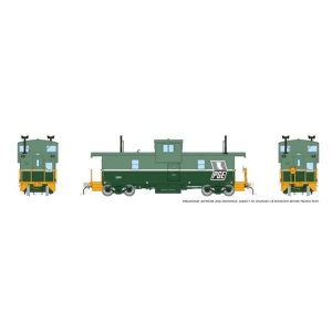 Rapido 1101004 - HO Squamish Caboose: PGE - Two-Tone Green, Grey Map: #1861