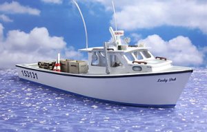 Osborn Model Kits 1123 - HO Northumberland Strait 45' Lobster boat Waterline kit