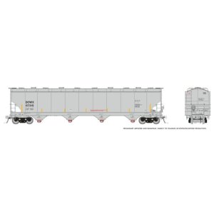 Rapido 136005 - HO Trinity 6241cuft Covered Hopper: DOWX (Dow Chemical): 6-Pack