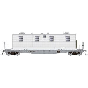 Rapido 138101-1 - HO F30A 50' Flat Car w/Camp Van: CR - MOW #62204