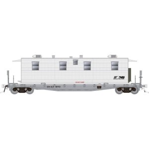 Rapido 138104-1 - HO F30A 50' Flat Car w/Camp Van: NS - MOW #62879