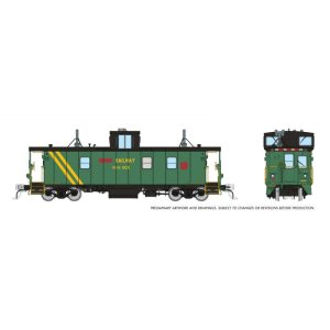 Rapido 166040 - HO HS Caboose: Ottawa Central (ex-DEVCO): #9106