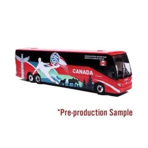 Iconic Replicas 870719 - HO Scale 2022 Prevost H3-45 Coach - Assembled -- World Cup Canada Soccer...