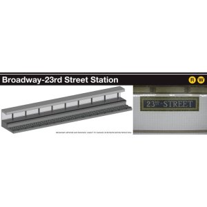 Rapido 209998 - HO Scale NYC Subway Lighted Display Platform: BMT Broadway-23rd St