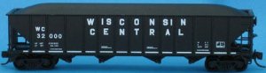 TrainWorx N 2440-01 100 Ton 4 Bay Hopper- Wisconsin Central #32000