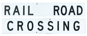 Microscale Decals 10200 - 24" Embossed, Die-Cut Metal Sign -- Railroad Crossing (Crossbuck)
