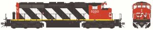 Bowser 26200 - HO GMDD SD40-2W - DC - CN As-Blt w/ Dynamic Brk #5250