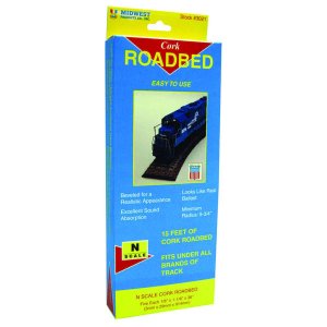 Midwest Products 3021 - N Scale Radius 9-3/4" 15 Ft. Cork Roadbed (Box of 5)