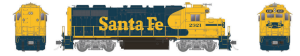 Rapido 38002 - HO Scale GP38 - DC/DCC Ready - Santa Fe (Yellow Warbonnet w/ Class Lights) #2337
