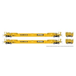 Rapido 401060-1 - HO 53' Husky-Stack well car 2-Pack: TTX - As Delivered: Single 2-Pack