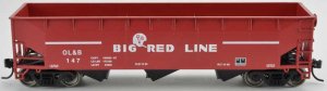 Bowser HO 70 Ton Offset Hopper OL&B #147