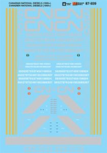 Microscale Decals 60-939 - N Scale Canadian National Diesels (1995+)-Diesel - Hoods & Switchers -...