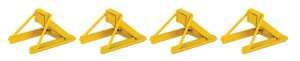 WalthersTrack 83108 - HO Scale Assembled Track Bumper pkg(4) -- Yellow