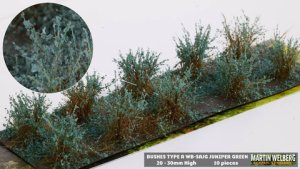 Martin Welberg Scenic Studios WB-SDJG - Bushes - Type A - Juniper Green