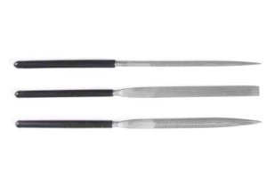 Tamiya 74046 - Basic File Set -- Medium, Double Cut, 1 Each: Flat, Round, Half Round