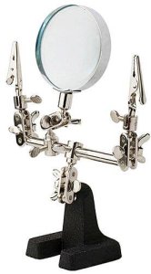 Excel Hobby 55675 - Double Clip Extra Hands w/Magnifier -- Carded