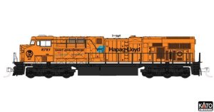 Kato 176-8961S - N Scale GE ES44AC GEVO - Sound and DCC -- Canadian Pacific #8781 (Hapag-Lloyd, o...
