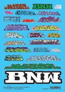Fusion Scale Graphics 100217 - HO Scale Graffiti Decal Set -- Set #13