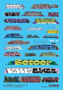 Fusion Scale Graphics 100432 - HO Scale Graffiti Decal Set -- Set #17