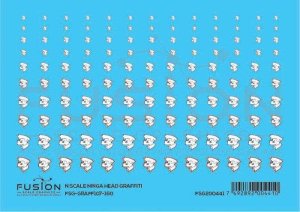 Fusion Scale Graphics 200441 - N Scale Graffiti Decal Set -- Ninja Head Various Sizes