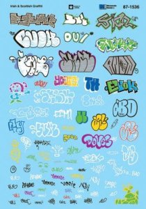 Microscale Decals 60-1536 - N Scale Graffiti Decal Set -- Irish and Scottish Graffiti