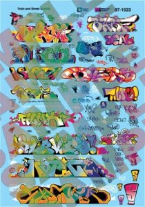 Microscale 87-1523 - HO Graffiti Decal Set -- Modern Train & Street Graffiti