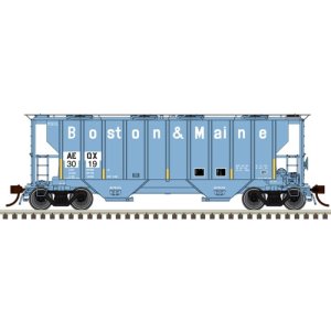 Atlas 20007688 - HO Portec 3000 2-Bay Covered Hopper, ATEL Leasing AEQX #3019