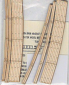Blair Line 125 - HO Scale Laser-Cut Curved 2-Lane Wood Grade Crossing pkg(2) -- 15" 38.1cm Radius