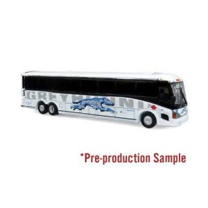 Iconic Replicas 1600570 - N Scale MCI D4505 Coach - Assembled -- Greyhound Canada (Shadow Trim Sc...