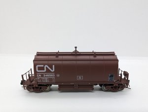 Rapido 543001-4 - N Scale Long Barrel Ore Hopper - CN Mineral Brown #346623