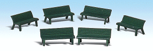 Woodland Scenics 1879 - HO Scale Park Benches - Scenic Accents(R) -- pkg(6)
