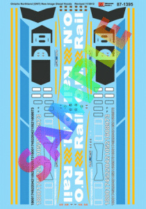 Microscale 87-1395 - HO Railroad Decal Set -- Ontario Northland Diesels Revised Image 2011+