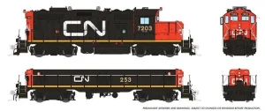Rapido 41017 - HO GP9RM Mother & Slug - DCC Ready - Canadian National (Late) #7210 254