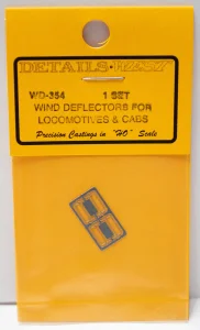 Details West 354 - HO Scale Wind Deflectors -- For Locomotives & Caboose (Etched Steel)