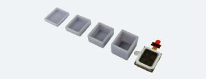 ESU 50352 - Speaker 10mm x 12mm x 3.5mm, square, 6 Ohms, with soundchamber set